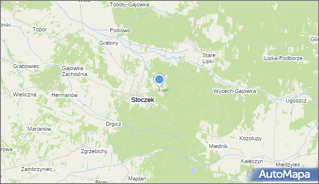 mapa Gajówka Wschodnia, Gajówka Wschodnia na mapie Targeo